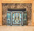 Custom Made Fireplace Screens Inspirational Shop 28"h Tiffany Style Stained Glass Fleur De Lis Fireplace