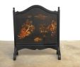 Custom Made Fireplace Screens New Black Lacquer Chinoiserie Decorated Fireplace Screen at 1stdibs