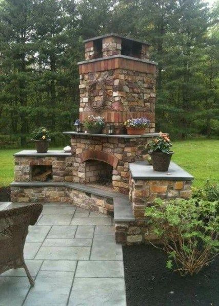 Custom Outdoor Fireplace Beautiful Kitchen Design Ideas Floor Plans Layout 33 Ideas