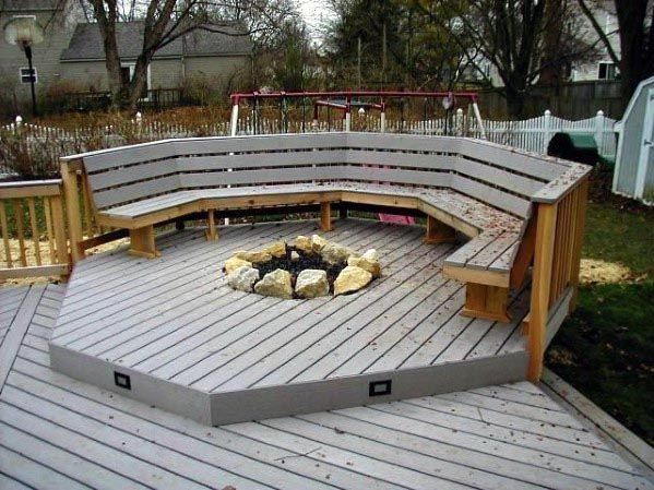 Deck Fireplace Beautiful top 50 Best Deck Fire Pit Ideas Wood Safe Designs