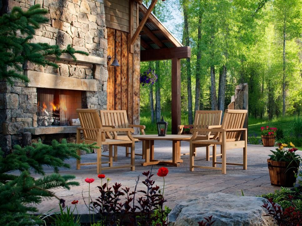 20 Cozy Outdoor Fireplaces Cabin fever 000d0b572d3d3d67afe9b696c d