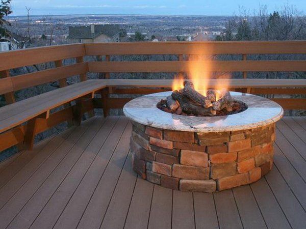 Deck with Fireplace Elegant Diy Propane Fire Pit Brick Concrete Patio Design Ideas Patio