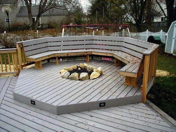 Deck with Fireplace Inspirational top 50 Best Deck Fire Pit Ideas Wood Safe Designs