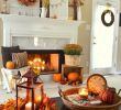 Decorating Ideas for Living Room with Fireplace Unique Rust Colored Fall Fireplace Decor Idea 14 Cozy Fall