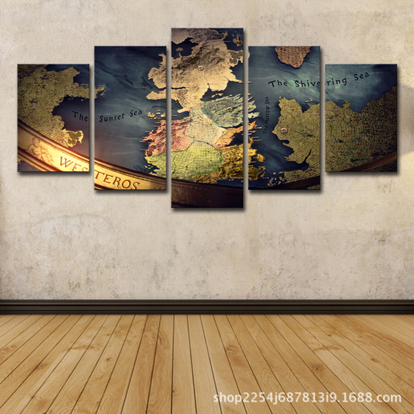Decorative Fireplace Awesome 2019 Hot Selling Hd Printing Living Room Fireplace Decorative Wall Art Abstract Picture Jigsaw Game Thrones Overall Map From Yibeauty $14 08