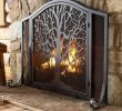 Decorative Fireplace Screens Beautiful Small Tree Of Life Fireplace Screen with Door In Black