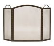 Decorative Fireplace Screens Inspirational Classic Three Fold Bronze Wrought Iron Screen 32 5" X 52