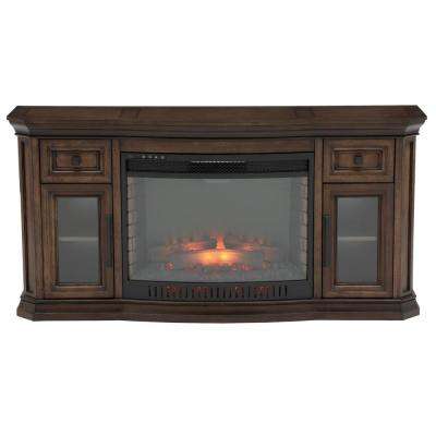 Dimplex Electric Fireplace Costco Unique Georgian Hills 65 In Bow Front Tv Stand Infrared Electric Fireplace In Oak