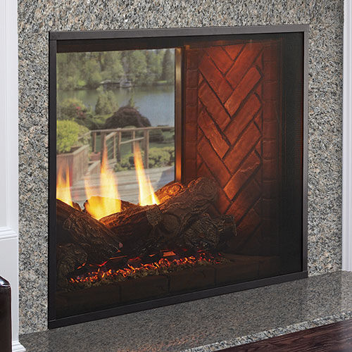 36" Fortress Indoor Outdoor IntelliFire See Thru Direct Vent Fireplace Electronic Ignition Monessen HHT odfortg detail