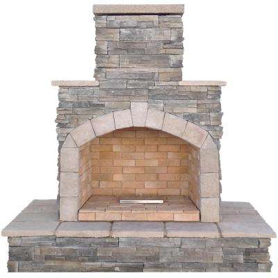 Diy Outdoor Fireplace Kits Elegant 78 In Gray Natural Stone Propane Gas Outdoor Fireplace