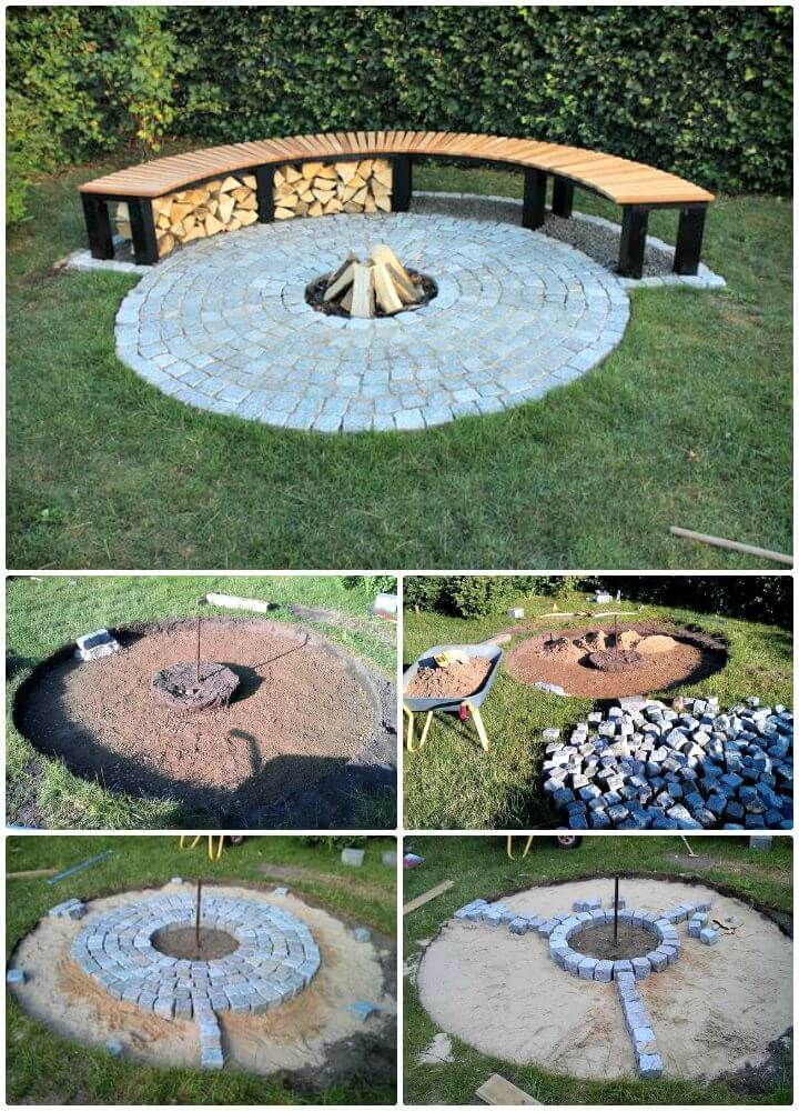 DIY Garden Fireplace with Bench 62 Fireplace Ideas to DIY 650dd bd14c75a2a44e17d