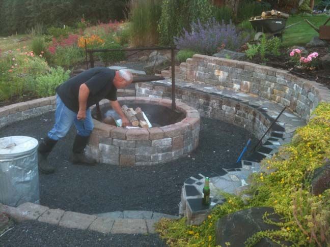 Diy Outdoor Stone Fireplace Inspirational Great Idea Fire Pit area Built Into Hillside Retaining