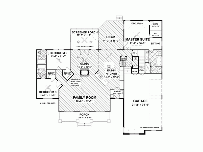 House Plans With Double Sided Fireplace Architectural Designs 2216a535ba7f7bc7ca468c e59
