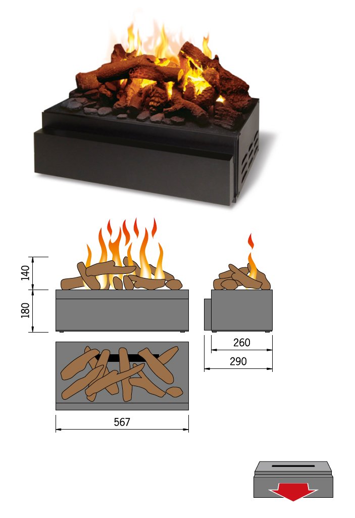 E Fireplace Luxury Wood Fire