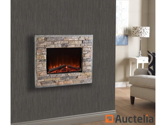 E Fireplace New El Fuego Florenz Electric Wall Led Fireplace Stone aspect