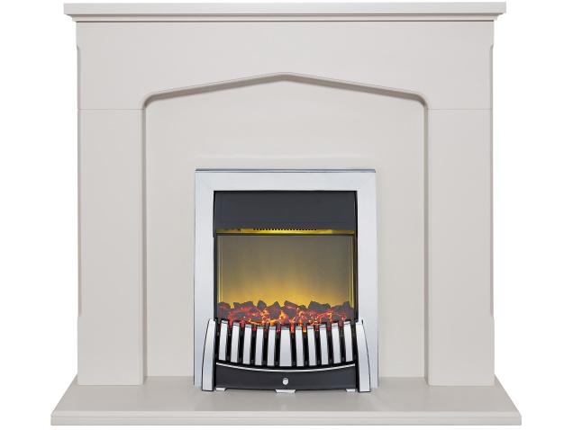 Electric Fireplace Bulbs Elegant Adam Cotswold Fireplace Suite In Stone Effect with Elise Electric Fire In Chrome 48 Inch