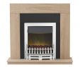 Electric Fireplace Bulbs Inspirational Adam Malmo Fireplace Suite In Oak with Blenheim Electric Fire In Chrome 39 Inch