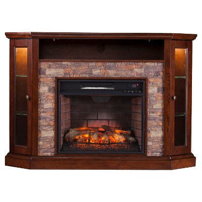 Electric Fireplace Corner Tv Stands Elegant Reza Corner Convertible Infrared Electric Fireplace Media