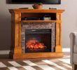 Electric Fireplace Corner Unit Beautiful Bridgewater 45 5 In W Corner Infrared Electric Media Fireplace In Brown Sienna