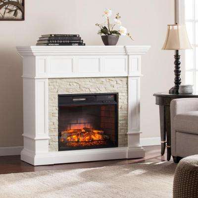 Electric Fireplace Corner Unit Unique Amesbury 45 5 In W Corner Convertible Infrared Electric Fireplace In White