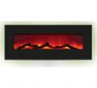 Electric Fireplace Corner Units Awesome Wall Mount or Built In Led Fire Effect Electric Fireplace W 58" Black Glass Frame & Ambient Light