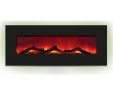 Electric Fireplace Corner Units Awesome Wall Mount or Built In Led Fire Effect Electric Fireplace W 58" Black Glass Frame & Ambient Light