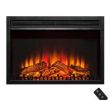 Electric Fireplace Heater with Mantle Awesome 30 In Freestanding Black Electric Fireplace Insert with Curved Tempered Glass and Remote Control