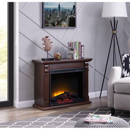 Electric Fireplace Heater with Mantle Beautiful Bold Flame 33 46 Inch Electric Fireplace In Chestnut