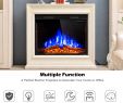 Electric Fireplace Insert with Heater Fresh Costway Goflame 36 750w 1500w Fireplace Heater Electric Embedded Insert Timer Flame Remote