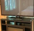 Electric Fireplace Media New High End Entertainment Center W Fireplace Glass Shelving Samsung 50’ Tv