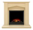 Electric Fireplace Pictures Elegant Georgia Fireplace In Beige Stone with Adam Tario Electric Fire In Black 48 Inch