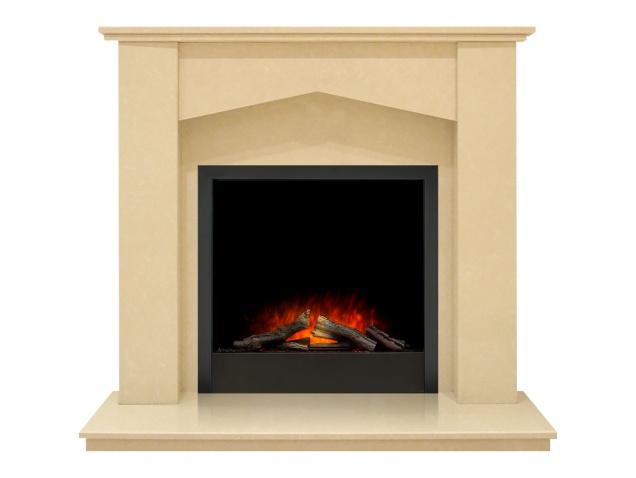 Electric Fireplace Pictures Elegant Georgia Fireplace In Beige Stone with Adam Tario Electric Fire In Black 48 Inch