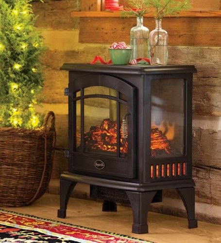 Electric Fireplace Stove Heater Fresh Panoramic Quartz Infrared Stove Heater In Black