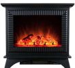 Electric Fireplace Stove Heater Inspirational 400 Sq Ft Electric Stove In Black with Tempered Glass Realistic Flame and Logs