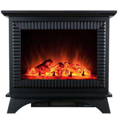 Electric Fireplace Stove Heater Inspirational 400 Sq Ft Electric Stove In Black with Tempered Glass Realistic Flame and Logs