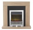 Electric Fireplace Surround Lovely Adam Malmo Fireplace Suite In Oak with Blenheim Electric Fire In Chrome 39 Inch