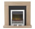 Electric Fireplace Surround Lovely Adam Malmo Fireplace Suite In Oak with Blenheim Electric Fire In Chrome 39 Inch