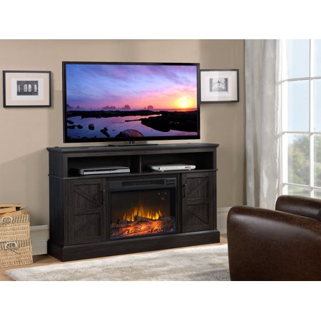 Electric Fireplace Tv Stand 60 Inch Luxury Flamelux aspen 60 In Media Fireplace and Tv Stand In Gambrel Weathered Oak