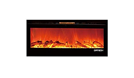 Electric Fireplace Vs Gas Fireplace Awesome ortech Flush Mount Electric Fireplace Od B50led with Remote Control Illuminated with Led