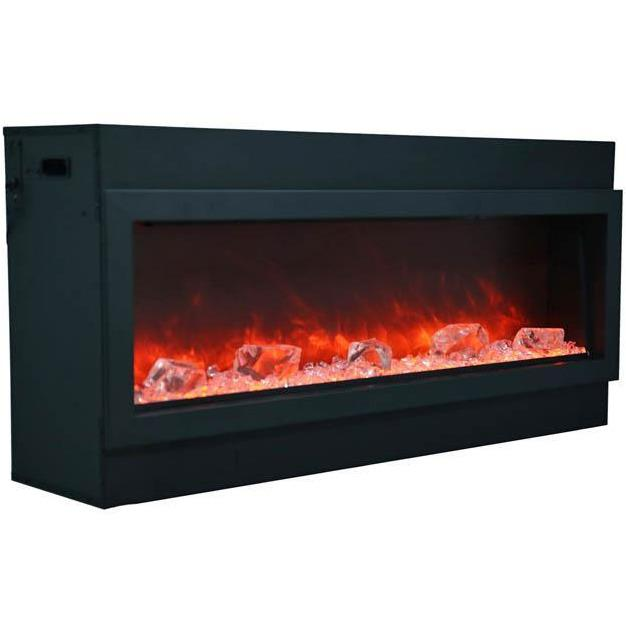 Electric Fireplace Vs Gas Fireplace Lovely Amantii Deep Panorama Black Steel Surround Electric