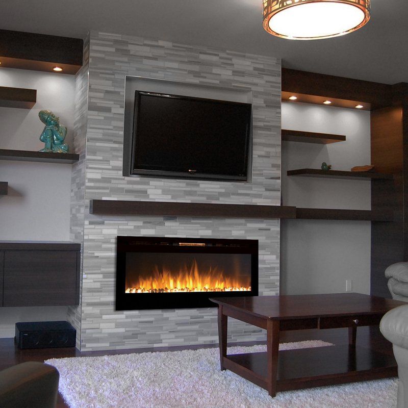 Electric Fireplace Wall Elegant Demotte Wall Mounted Electric Fireplace