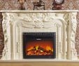 Electric Fireplace with Mantel Elegant Deluxe Fireplace W186cm European Style Wooden Mantel Plus