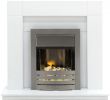 Electric Fireplace with thermostat Awesome Adam Malmo Fireplace Suite In Pure White with Helios Electric Fire In Brushed Steel 39 Inch