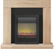 Electric Flame Fireplace Beautiful Adam Malmo Fireplace Suite In Oak with Eclipse Electric Fire In Black 39 Inch