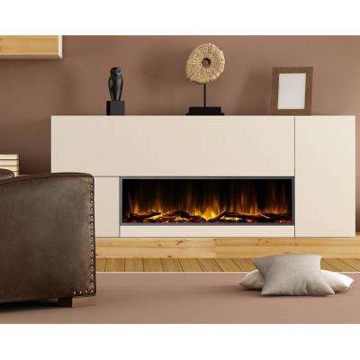 Electric Wall Mount Fireplace Luxury 57 In Harmony Built In Led Electric Fireplace In Black Trim