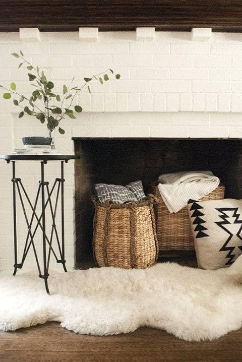 Empty Fireplace Ideas Elegant 20 Unexpected Ways to Use Sheepskin