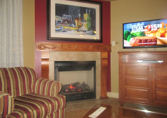 Fire place TV Front Room Vino Bello Resort Napa CA tv front room vino bello