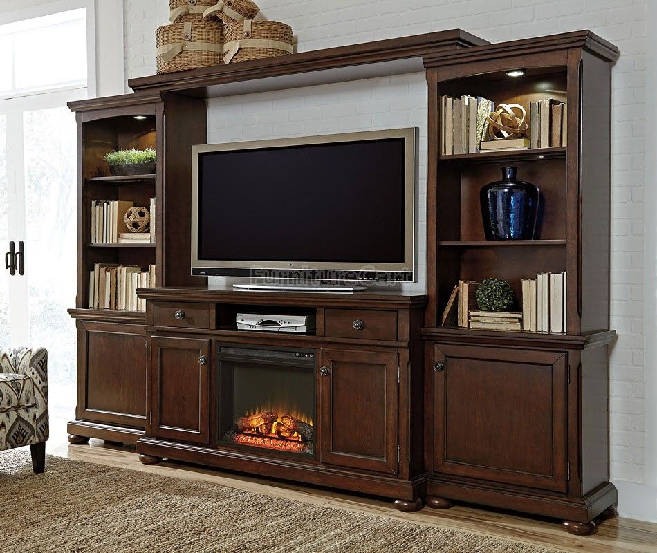 Entertainment Center Around Fireplace Fresh Porter Extra Entertainment Wall W Fireplace In 2019