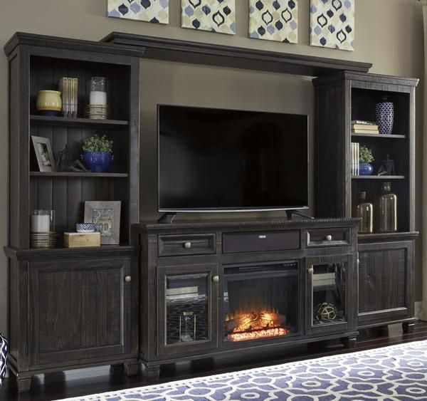 Entertainment Center Fireplace Luxury townser 4pc Entertainment Set In 2019