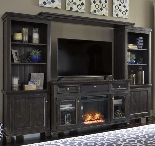 Entertainment Centers Fireplace Lovely townser 4pc Entertainment Set In 2019